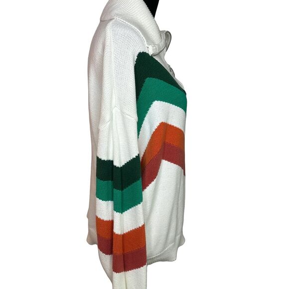 BiBi Multi Color Chevron Pattern Sweater Size L - Picture 6 of 16